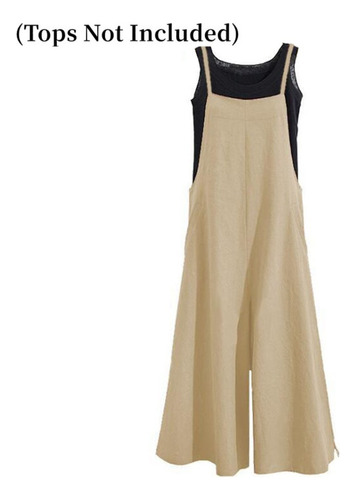 Pantalones De Falda,overoles Mujer Casual Color Sólido Ancha