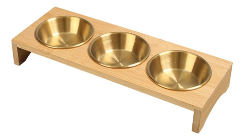 Plato De De Soja, Juego De Condimentos, Taza Oro 3 Rejillas