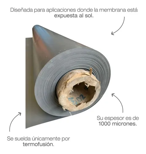 Geomembrana Pvc 1000mic Permaflex 1,8mts Ancho Biodigestores