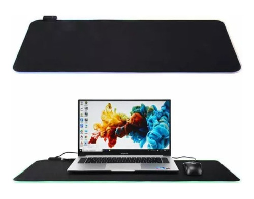 Mouse Pad Gamer Alfombrilla Antideslizante Luz Led Rgb 80x30