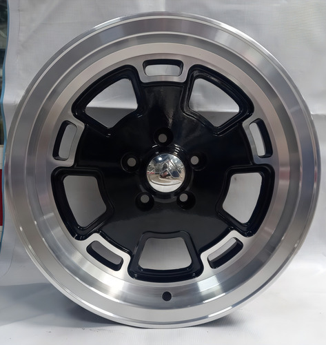 Par De Rines Germany 17 X 6 Ancho 5/112 Para Vw Combi Color Plata/negro