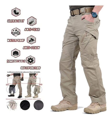 Pantalones De Trabajo Tácticos Impermeables Para Hombre Con