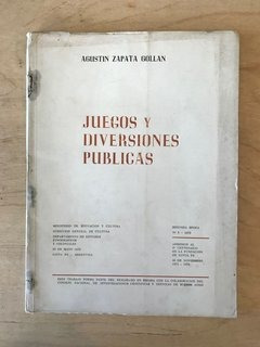 Juegos Y Diversiones Publicas - Zapata Gollan, Agustin