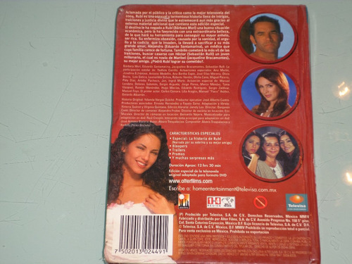Rubi -telenovela-barbara Mori,sebastian Ruli-3 Dvd's Doble C (Usado)