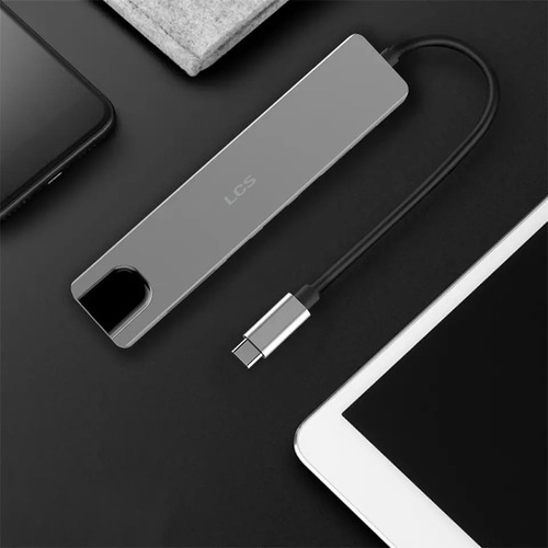Imagen 3 de 4 de Hub Adaptador 8 En 1 Usb C 3.0 Hdmi 4k Usb Rj45 Sd Tf Pd Lcs