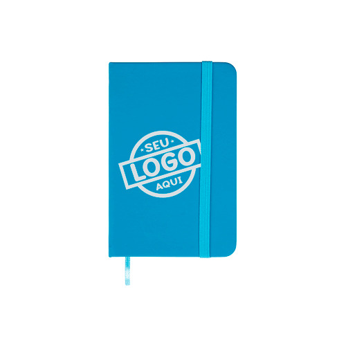 Caderneta De Anotações Azul Clara Personalizada - Sem Pauta