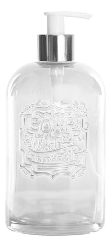 Saboneteira Soap & Water C/tampa Vidro Transp Banho/lavabo