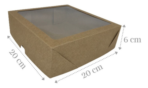 Imagem 2 de 8 de Caixa Para Presente Kraft 20x20x6 Tampa E Fundo 20 Un
