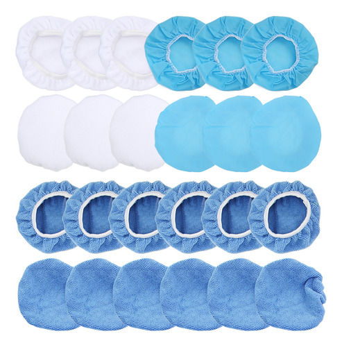 Juego De 24 Paquetes De Gorros Para Pulir, Microfibra No Tej