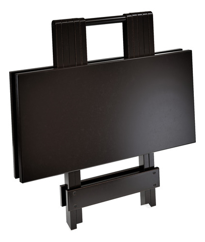 Mesa 70x70 Cm Mdf Naval Acabamento Fosco Cor Preta Marrom Liso