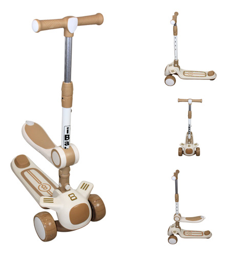 Scooter 2 En 1 Con Asiento Y Música Ibaby Cullinam 2-12 Años