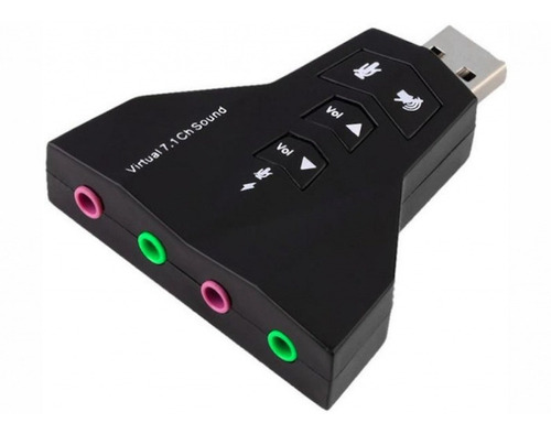 Adaptador Placa De Sonido Usb 7.1 Externa Stereo Microfono