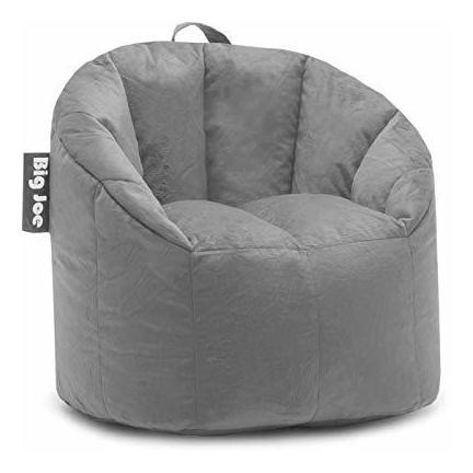 Big Joe, 0 Milano Sillon Puf De Felpa Gris, Gris