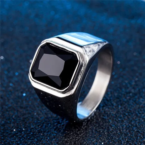 Anillo Piedra Negra Hombre MercadoLibre