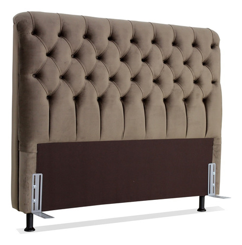 Cabeceira De Cama Box Casal 138 Cm Padua Suede Veludo 