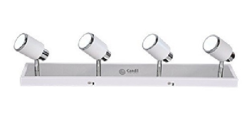 Aplique Techo Led Julita Gu10 Candil 4 Luces Blanco/negro