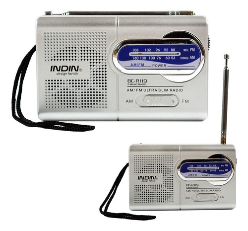 Bc-r22 Radio Am / Fm Mini Telescópica Receptor