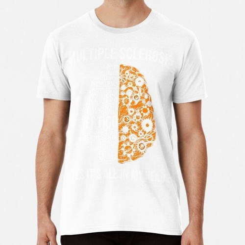 Remera Multiple Sclerosis Awareness Orange Ribbon Ms Algodon