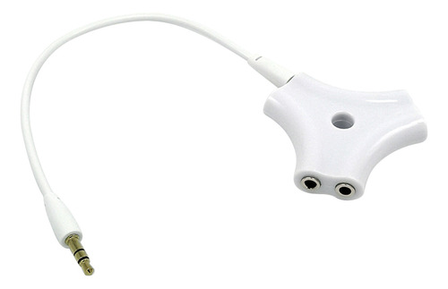 Divisor De Audio Blanco De 3,5 Mm Con Cable De 1 M Para Auri