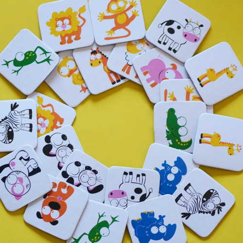Imagen 2 de 10 de Juego Memoria Animales Caja Madera Didactico Infantil Niño