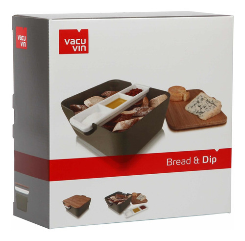 Vacu Vin Bread&dip Picadas Copetin Tabla Recipientes Salsas