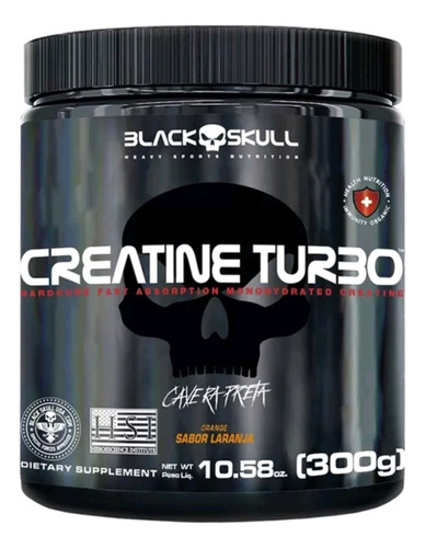 Suplemento Creatine En Polvo Turbo Pulpo Calavera Negra