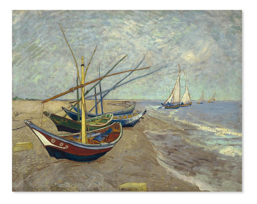 Cuadro Van Gogh Barcos Pesqueros En Playa De Saintes-maries