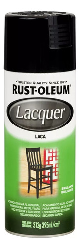 Aerosol Laca Negra Brillante Rust Oleum 312grs