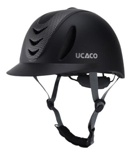 Casco Para Montar A Caballo, Gorro Flor De Carbono Negro