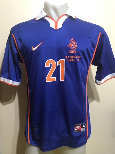 Camiseta Holanda Bélgica Francia 1998 Hasselbaink 21 Chelsea