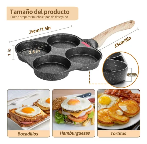 Bc Sartén Antiadherente For 4 Huevos, Sartén For Huevos,