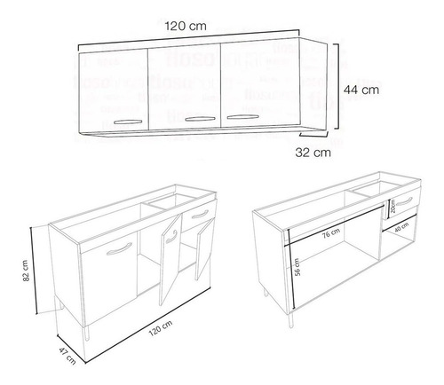 Imagen 6 de 9 de Combo Bajo Mesada Acero Alacena Grif Monocomando Cocina