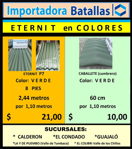 Generadores Eléctricos De Policarbonato Zinc Teja E1