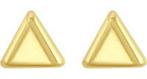 Broquel Mini Triangulo En Oro De 10 K + Obsequio + Envío