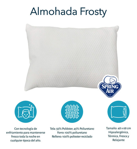 Almohada Spring Air Frosty Pillow Frescura Extrema