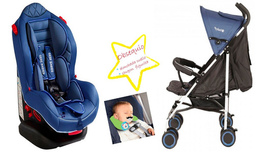 Coche Paseador + Silla Para Carro Bebes Grupo 1,2 + Obsequio