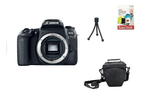 Canon 77d Aps-c 24.2mp Wifi (corpo) 32gb Bolsa Tripé Sjuros