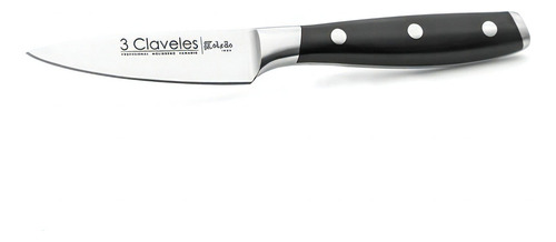 Cuchillo 3 Claveles Verduras 9 Cm Forjado Toledo Acero Inox Color Negro