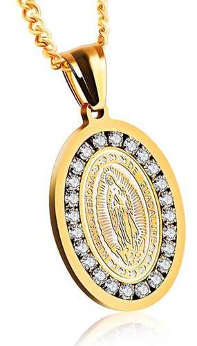 Cadena Con Dije Medalla Virgen Madre Guadalupe Personalizada