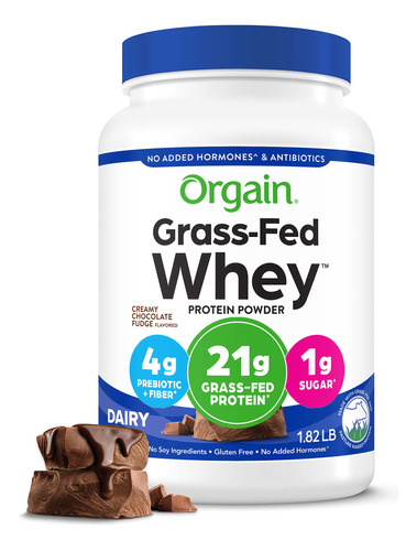 De Orgain Grass, Fed Whey, Protena En Polvo, 2 Sabores, 11 O