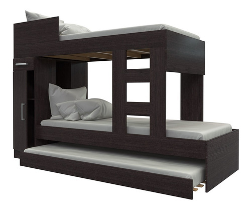 Cama Cucheta Superpuesta Triple Orlandi Jacarandá Diseño