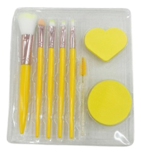 T D 4 Brochas+cpillo+sponja Maquillaj Color E Envia Egun Tock