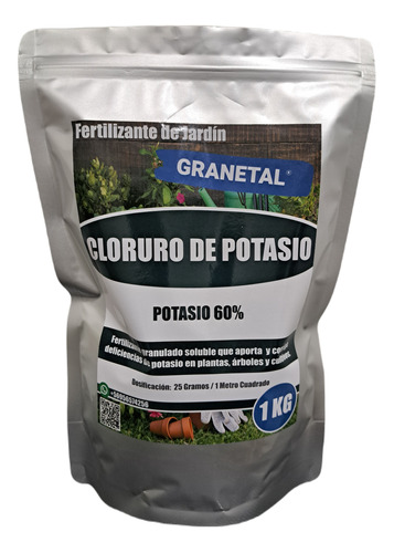 Fertilizante Cloruro De Potasio 1 Kg Granetal