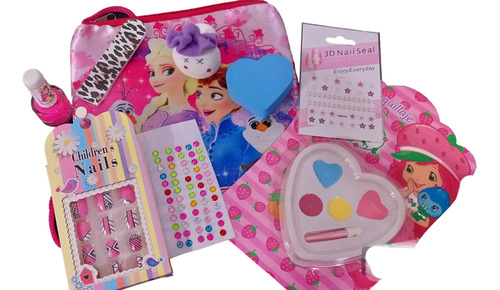 Kit Nenas Maquillaje Y Uñas Frozen Bolsito  Navidad  Ydnis 