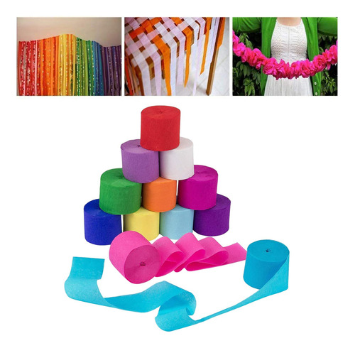 12 De Papel Crepé Para Decoración De Bricolaje De