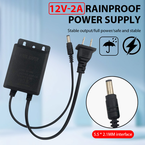 Adaptador De Corriente 12v2a Resistente Al Agua, Duradero Y
