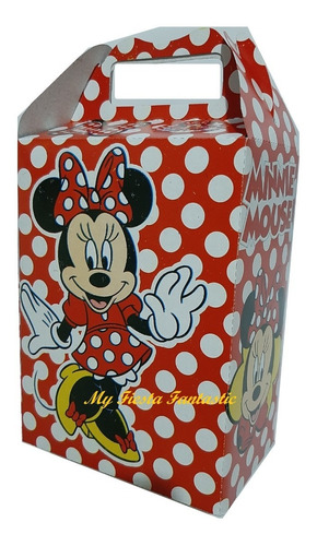 Minnie Mouse Mimi Roja Pack 70 Dulceros Cajitas Bolo Feliz