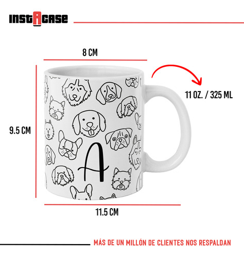 Taza Inicial Caritas Con Letra Inicial Personalizada 325 Mi