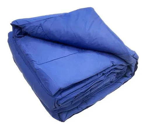 Acolchado De Plumas Dohlel 2 Plazas En Microfibra Color Azul Marino Diseño De La Tela Liso