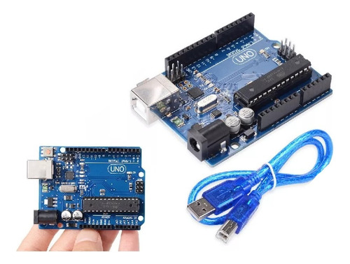 Placa Arduino Uno R3 Atmega328p Dip Atmega16u2 Con Cable Usb